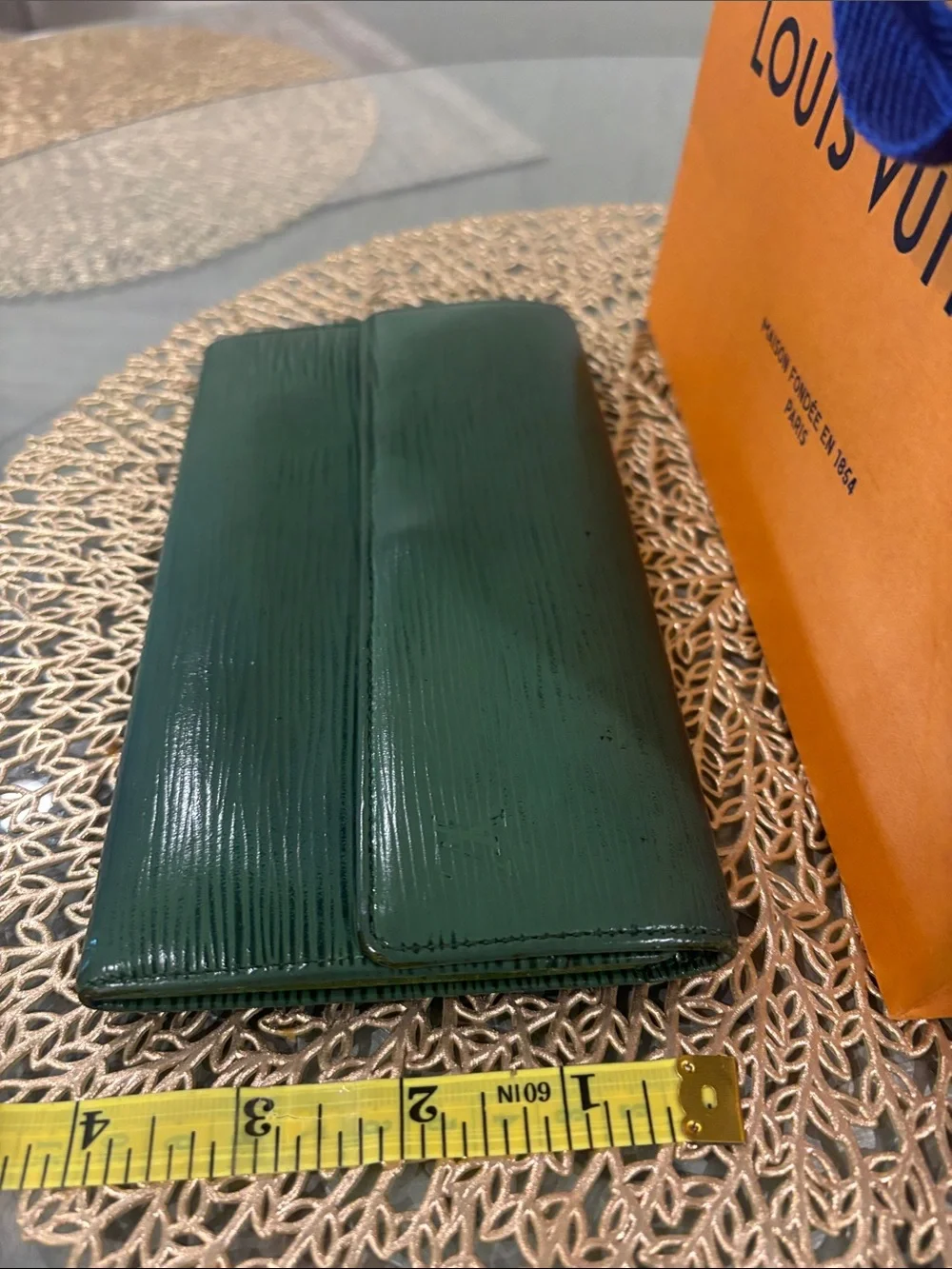 Louis Vuitton Dark Green Epi Leather Long Wallet-Sarah style